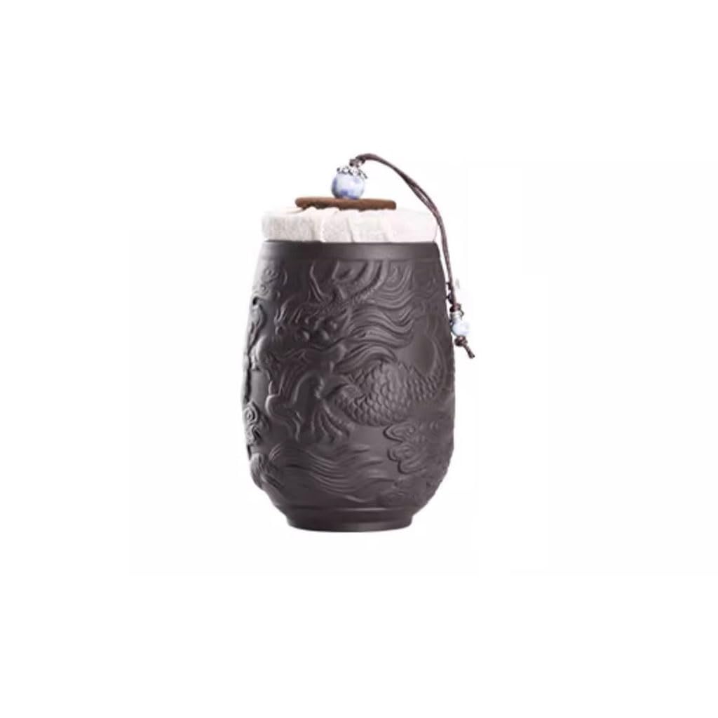 Organizador de Bolsitas de Té Lata de té de arcilla púrpura, lata de almacenamiento de té sellada for el hogar, lata de té pequeña portátil, almacén de té Organizador de Té Contenedor de Almacenamient