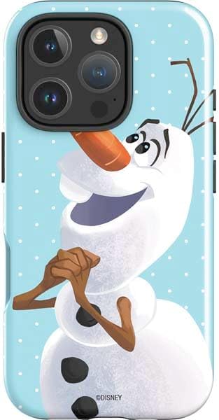 Skinit Impact Phone Case Compatible with iPhone 16 Pro Max - Officially Licensed Disney Frozen Olaf Polka Dots Design