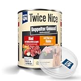 NutriQM Twice Nice Rind Nassfutter für Hunde - 6 x 800g – Premium Hundefutter Nass mit Rind & Hühnerfilet, Süßkartoffel & Apfel - Getreidefrei & Wohl bekömmlich - Ohne Zusatzstoffe - Made in Germany