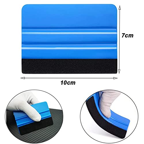 2 Stück Kunststoffrakel Auto Rakel Abziehbild Werkzeug zum Auftragen von Fenstertönen, Aufkleber Abzieher, Rakel, Filzkantenrakel aus Kunststoff