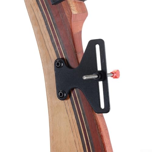 Eawfgtuw Para mira de arco recurvo en forma de T para arco largo y arcos de caza, alcance ajustable de acero inoxidable con tornillos de pulgar, compatible con