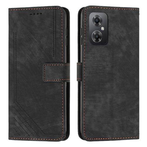 Étui Xiaomi Poco M4 5G clapet rabat noir porte-carte design ultra pratique