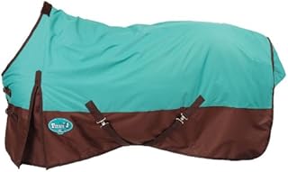 Tough 1 600 Denier Waterproof Horse Sheet, Turquoise/Brown, 72-Inch