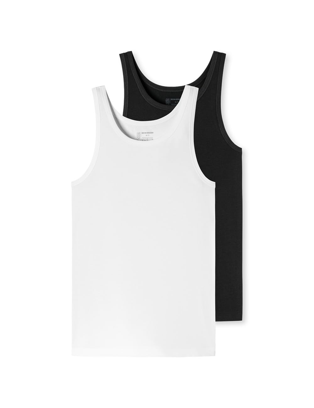 Schiesser Herren Unterhemd ohne Arm 2er Pack Doppelpack 95/5 Box - 176038