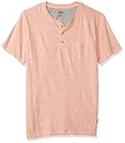Lee Men's Short Sleeve Shirt, Johnathan Henley Lt Peach, X-Large