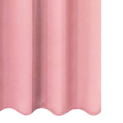 LEMOMO Blackout Curtains 66 x 84 inch/Pink, Set of 2 Panels/Thermal Insulated Room Darkening Bedroom, Nursery Curtains - Image 9