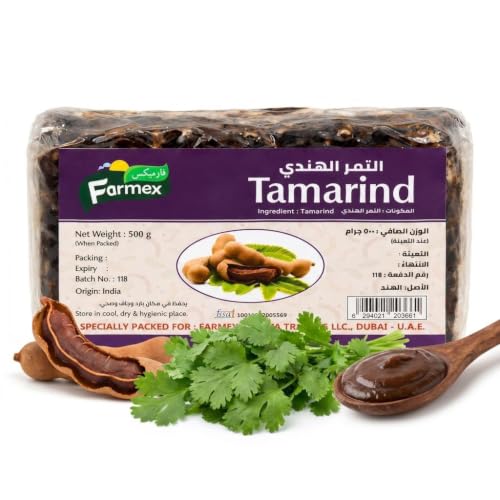 Farmex Seedless Tamarind 500g | 100% Pure & Natural Tamarind Pulp | No Seeds No Additives | Perfect for Indian Cooking Chutneys & Beverages | Vegan & Gluten-Free