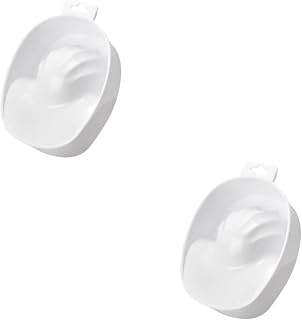 Nail Soak Off Bowl 2 pcs Single-Layer Soaking Bowl Nail Removal Bowl Rectangular Nail Care Bowl Manicure Care Bowl (White) Nail Soak Bowl