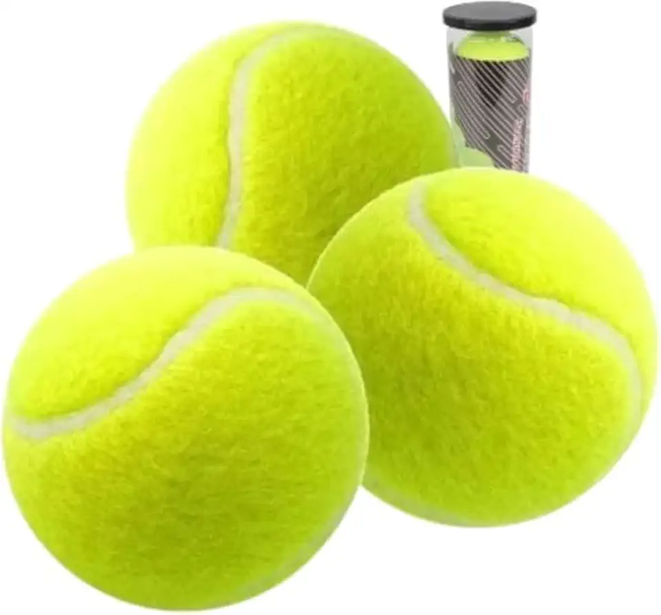 Kit com 3 Bolas de Tênis Amarelo Fluorescente para Quadra Uso Recreativo e Treinamento para Treino Lazer Frescobol Beach Tennis Brinquedo Cachorro Squash Grama Praia Quadra Semi Profissional