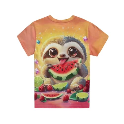 Image of Xhuibop Kids Tshirts Girls Boys 3-16 Years Summer Clothes for Teens Loose Fitting Tops