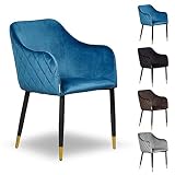 P&N Homewares Verona - Sillón de terciopelo para salón, dormitorio o oficina