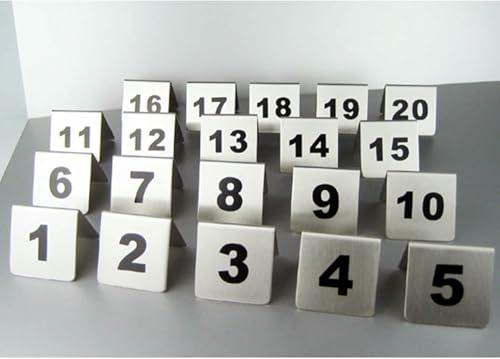 Numeradores de mesa de acero inoxidable con acabado satinado para hoteles de lujo