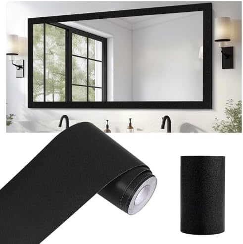 Black Wood Grain Wallpaper Border 32FT Self Adhesive Removable Bathroom