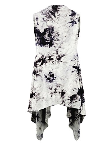 Image of Made By Johnny Women's Lightweight Sleeveless Cardigan - Draped Open Front Vest with Asymmetrical Hem