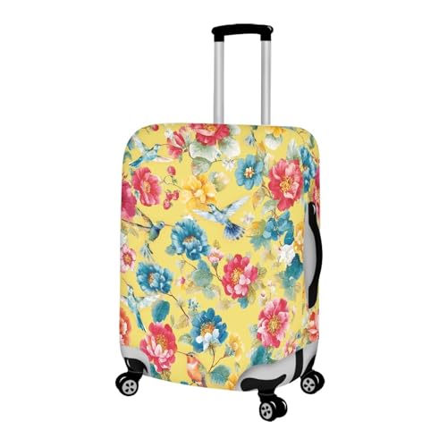 Housse valise extensible lavable réutilisable spandex motif oiseau