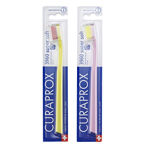 Curaprox CS 3960 Toothbrush Super Soft, Pack of 2, Assorted Color