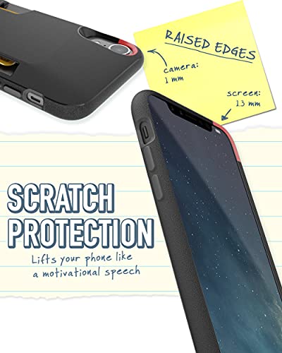 Smartish Iphone Xr Wallet Case - Wallet Slayer Vol. 1 [Slim + Protective] Credit Card Holder For Apple Iphone 10R (Silk) - Black Tie Affair #TOP4