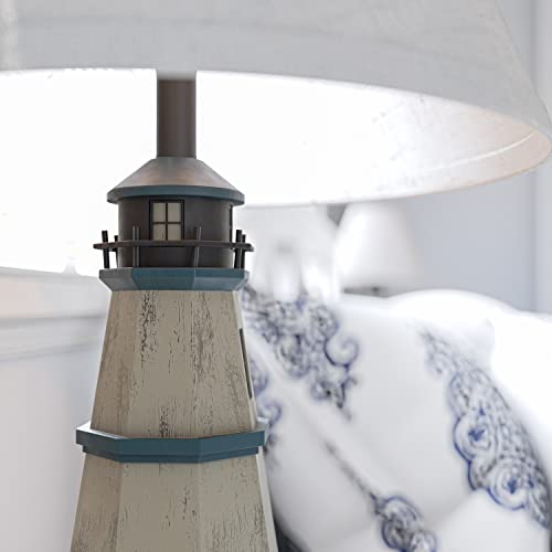 Kenroy Home 20140Aw Nantucket Table Lamp With Antique White Finish, Casual Style, 31" Height, 16" Width, 16" Depth #TOP4