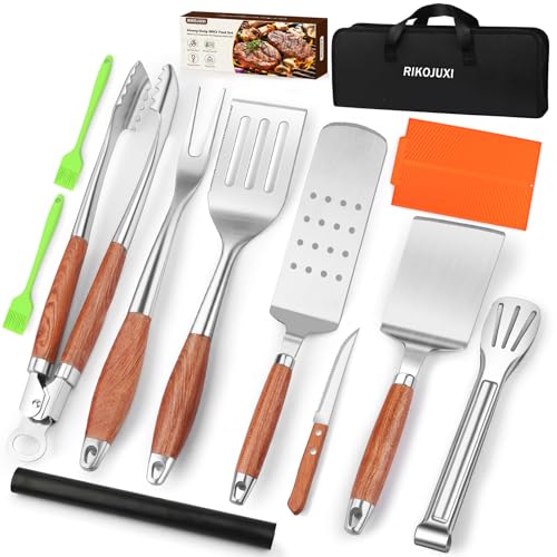 16 Inch Grilling Accessories Set, Heavy Duty Stainless...