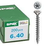 SPAX – SPAX Senkkopf 6.0x 40 Vollgewinde Torx 30 Edelstahl A2 mit B