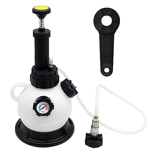 AIRTAK 2L Manual Brake Fluid Bleeder Exchange Pump, Making Brake Oil Changes Quickly and Easily, Apply to Most Brake Mast Cylinder Reservoirs, One Person Professional Brake Bleeder Kit