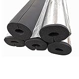 Método de instalación: coloque el tubo de aislamiento de goma-plástico en el tubo de construcción, corte el papel de separación en la superficie autoadhesiva, alinee las capas de goma en ambos lados, presione el papel de aluminio autoadhesivo hacia arriba e instálelo firmemente.