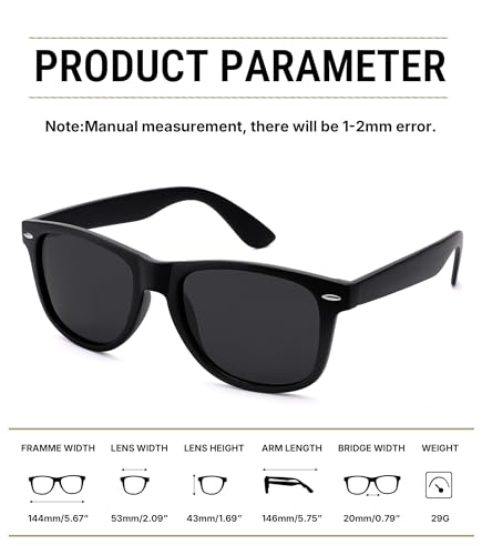 Pro Acme Polarized Square Sunglasses for Men Women,Trendy Sunglasses UV Protection4