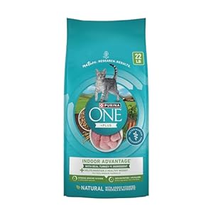 Purina ONE Natural, Low Fat, Weight Control, Indoor Dry Cat Food, +Plus Indoor Advantage – 22 lb. Bag