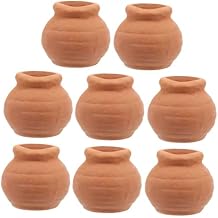 Milisten Mini Terracotta Pots 8-Pack Small Clay Planters for Succulent Plants Indoor Use Tiny Pottery Containers for Desk and Home Decoration