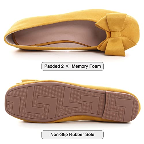 Image of Dear Time Women's Flats Shoes Bowknot Dressy Ballets Loafers Wedding Business Casual Walking Shoes