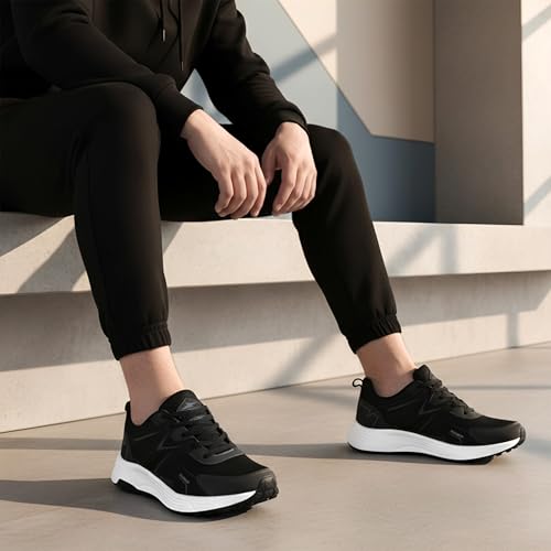 Image of BRUTON RuneX-624 Men's Running Shoes | Lightweight Sports Shoes for Men | Comfortable Walking Jogging Gym Shoes | Breathable Lace-Up Training Footwear