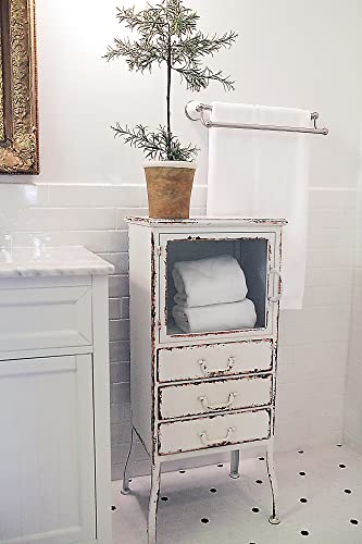 Creative Co-Op Metal 3 Drawers Cabinet, White #TOP2