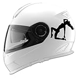 Sexy Girl Laying Down Silhouette Auto Car Racing Motorcycle Helmet Decal - 5' - Black