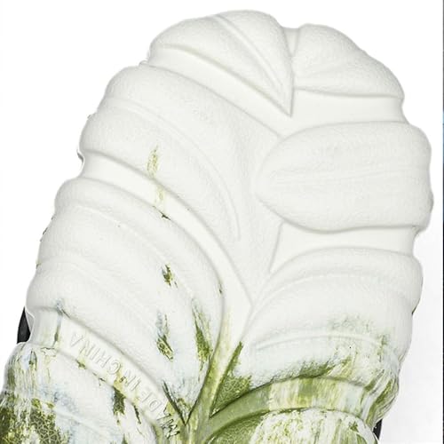 Variegated Monstera Slippers for Men Women, New Adult Anti-slip Monstera Shoes, Monstera EVA Thick Sole Pillow Slippers Sandals3