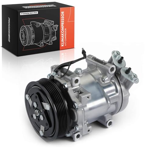 Frankberg Sistemas de aire acondicionado Compresor de aire acondicionado con embrague Compatible con Clio II BB CB SB0/1/2 Kangoo KC0/1 FC0/1 7700100417incl. aceite premezclado