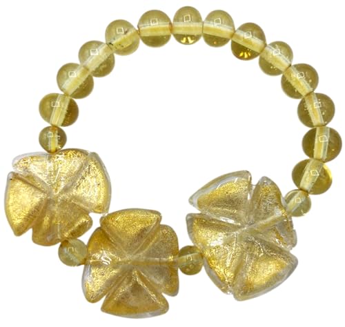 Bracelet en verre antique Murrina Venise or, un héritage poétique à porter
