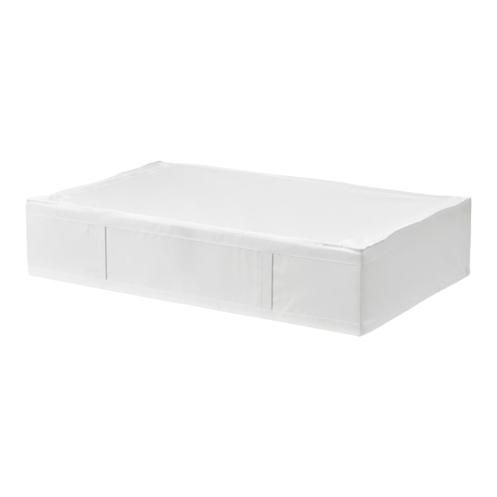EnxJire Bed Sheet Organiser Under Bed Storage Containers, Washable, Collapsible, Bins for Clothes, Blankets, Sheets(White 1PC)