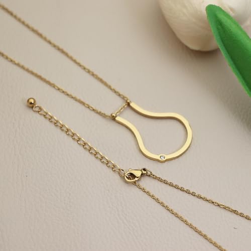 Minimalist 14K Gold Ring Holder Necklace Engagement Ring Keeper, Necklace for Women Birthday Gift for Doctor Nurse4