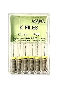 MANI K-FILES (Root Canal Files) (08, Length: 25mm)