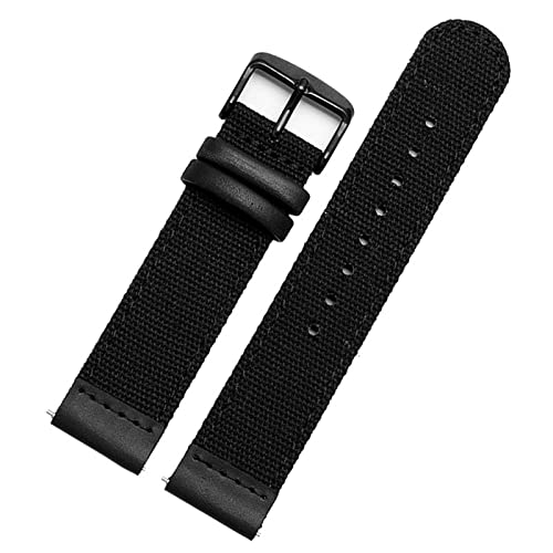 Bracelet montre 20mm cuir nylon vert armée fin de l usure changement rapide