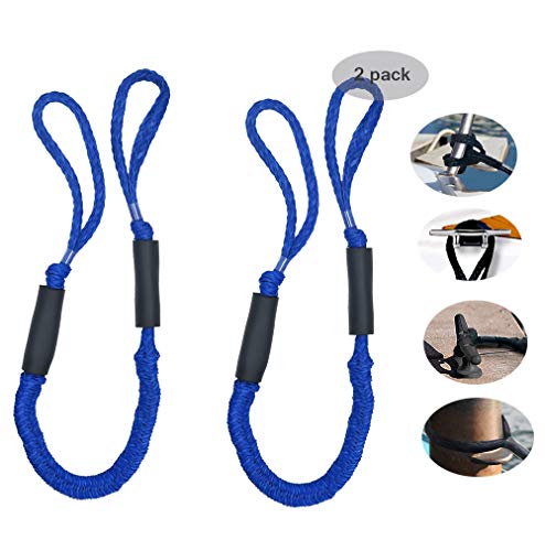 Bling Bling Bungee Cord Dock Lines Mooring Rope 3.5 ft Dark Blue 2