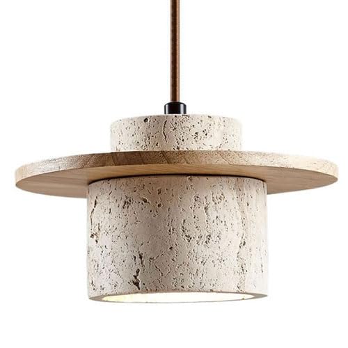 ZGDHWCR Lámpara Colgante de mármol de Estilo japonés, lámpara de araña de un Solo Cabezal con Rosca E27, Pantalla Creativa y Personalizada, iluminación de Techo para porches y Balcones.