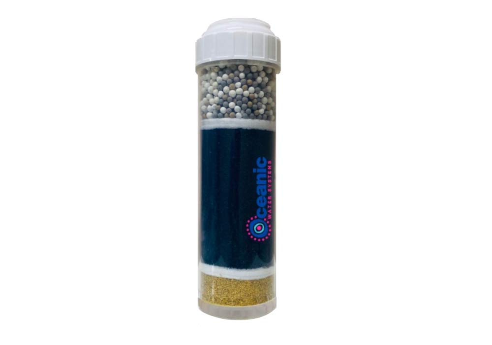 Alkaline Filter Cartridge - for Countertop and Under Sink Filtration RF-1050 | KDF 55, Carbon, Mineral Alkaline Ceramic Balls