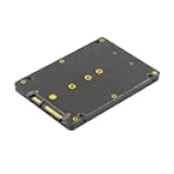 M.2 Adapter to 2.5 SATA Enclosure, B & M Key SATA Based NGFF SSD Converter to 2.5 Inch SATA 3.0 Card Support 2230 2242 2260 2280 Hard Drive with 7mm Case