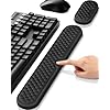 Wrist Rest Set for Keyboard and Mouse, Ergonomic Wrist Support with Soft Memory Foam, Silky Lycra Cover, Non-Slip Base, Helps Reduce Wrist Pressure and Fatigue During Long Typing and Gaming Sessions