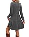 OFEEFAN Long Sleeve Sweater Dresses for Women Casual Babydoll Maternity Fall Dresses for Women 2025 Winter Early Fall Fashion Clothing Deals School Teacher Outfits Dark Grey XL