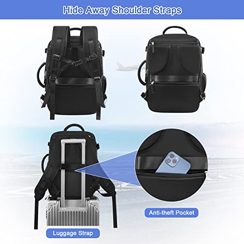 Sinaliy Large Travel Backpack For Women Men, 40L Carry On Backpack, 17 Inch Laptop Backpack, Waterproof Backpack, College Bookbag, Laptop Backpack, Backpack For Women, As Person Item Flight Approved #TOP2