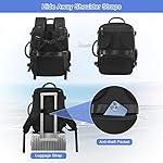 Large Travel Backpack for Women Men, Expandable 40L Carry On Backpack, 17 Inch Laptop Backpack College Bookbag, Waterproof Travel bag as Person Item Flight Approved - Image 4