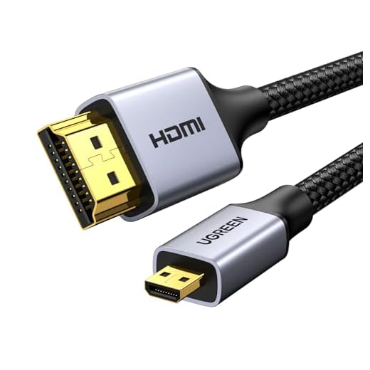 UGREEN Cabo 4K Micro HDMI para HDMI 10FT, revestimento de alumínio trançado 18 Gbps 4K 60 Hz HDR 3D ARC Compatível com GoPro Hero 7 6 5 Raspberry Pi 5 Câmera de monitor portátil Nikon Yoga 3 P