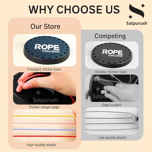 Image of Satpurush Educational Rope Challenge Toys - Indoor Games for Kids 7-14 Years - Engaging Board Games for Family - Gift for Both Boys & Girls Age 8-10 - Develops Motor Skills & Problem Solving